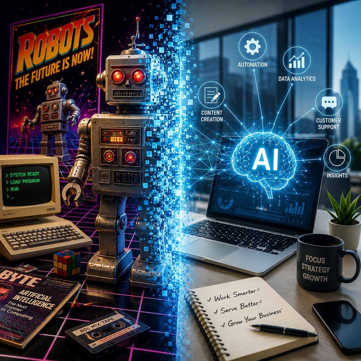 The ’80s Robots Are Today’s AI: What Artificial Intelligence Means for Small Business The ’80s Robots Are Today’s AI: What Artificial Intelligence Means for Small Business